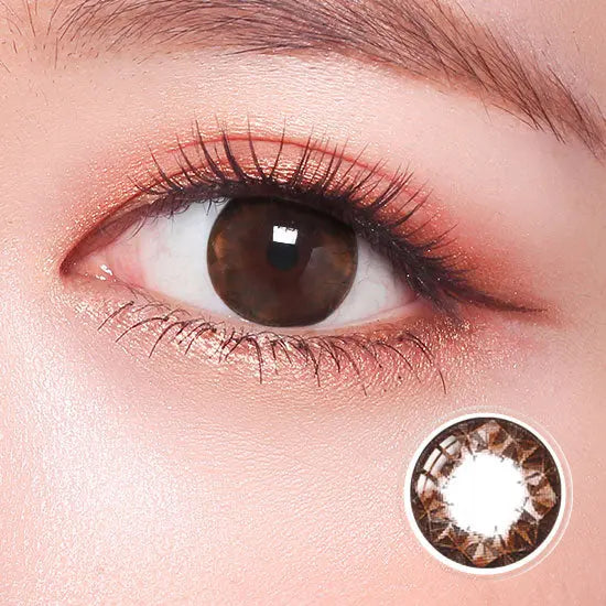 Neo Ruby Queen Brown for High Myopia Yearly x 2Pc | High Prescription Colored Lenses