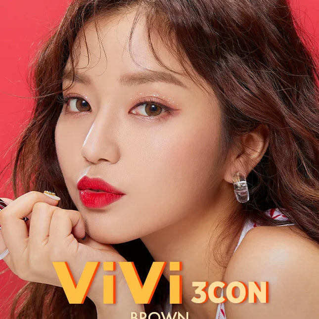 Olens Vivi 3 Con Brown Monthly (1Month/2Pc)