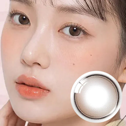 OLENS Glowy Tear Mini Brown monthly colored contacts 2 pack packaging