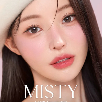 Close up of OLENS Misty 1Day lens showing 13.1mm graphic diameter