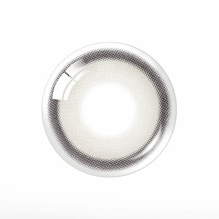 Cool toned subtle half-eye monthly gray colored contacts by OLENS Realish