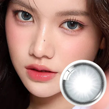 OLENS Secret Tint Gray monthly colored contacts 2 pack packaging