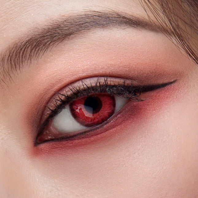 Olens Vampire Red Halloween Colored Contact Lenses (1Month/1Pc)