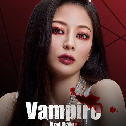 Olens Vampire Red Halloween Colored Contact Lenses (1Month/1Pc)