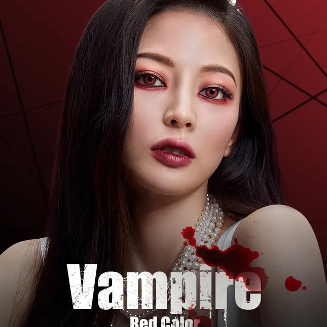 Olens Vampire Red Halloween Colored Contact Lenses (1Month/1Pc)