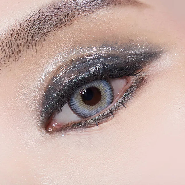 Olens Vampire Silver Gray Halloween Colored Contact Lenses (1Month/1Pc)