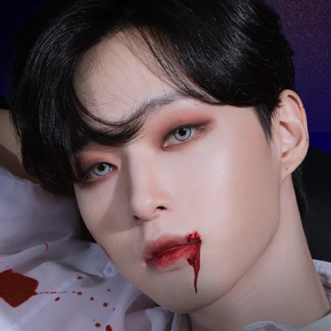 Olens Vampire Silver Gray Halloween Colored Contact Lenses (1Month/1Pc)