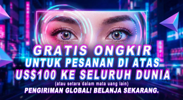 Gratis ongkir lensa kontak warna untuk pesanan di atas US$100 – pengiriman global ke seluruh dunia