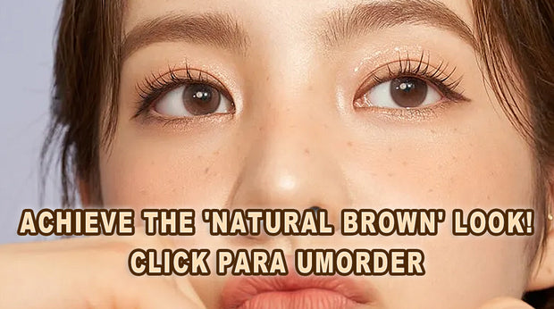 Natural brown na colored contact lenses sa Pilipinas—close-up ng mga mata na may soft brown circle lenses para natural everyday look; order online.