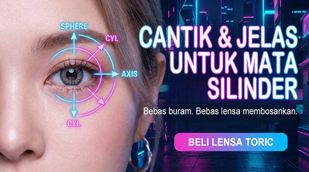 Lensa kontak toric untuk mata silinder (astigmatisme) – cantik dan jelas, bebas buram